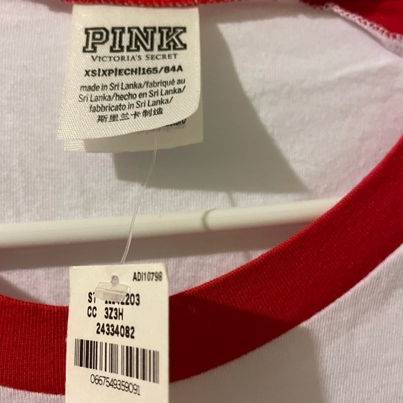 VS. PINK BLING “What The Elf” tee-oversized X-small NWT - Picture 5 of 8